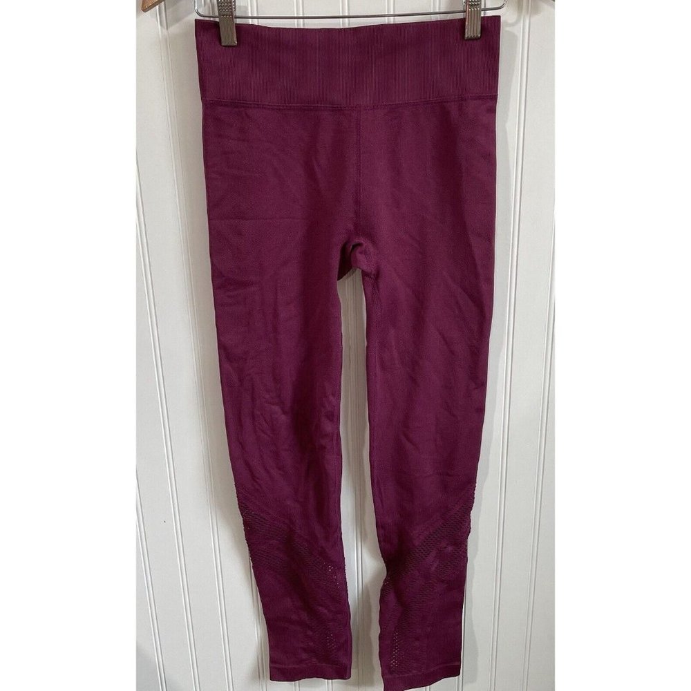L'urv Leggings Womens Medium Mauve Pink High Rise Pull On Nylon Spandex